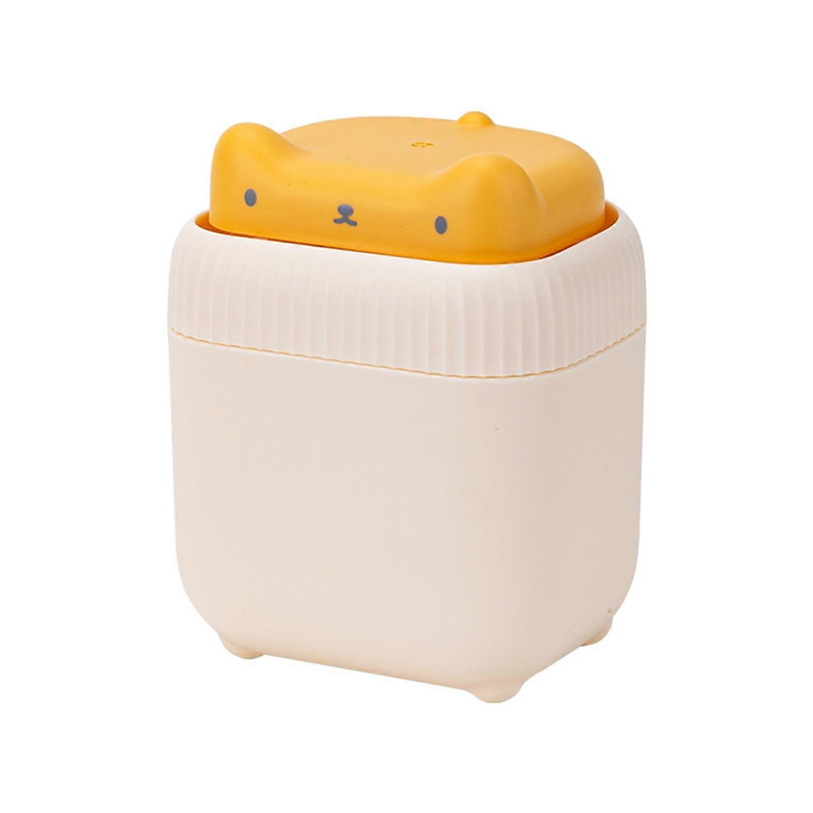 Cat Shape Liquid Soap Dispenser for Kitchen and Bathroom, Refillable ABS Pump Bottle Yellow