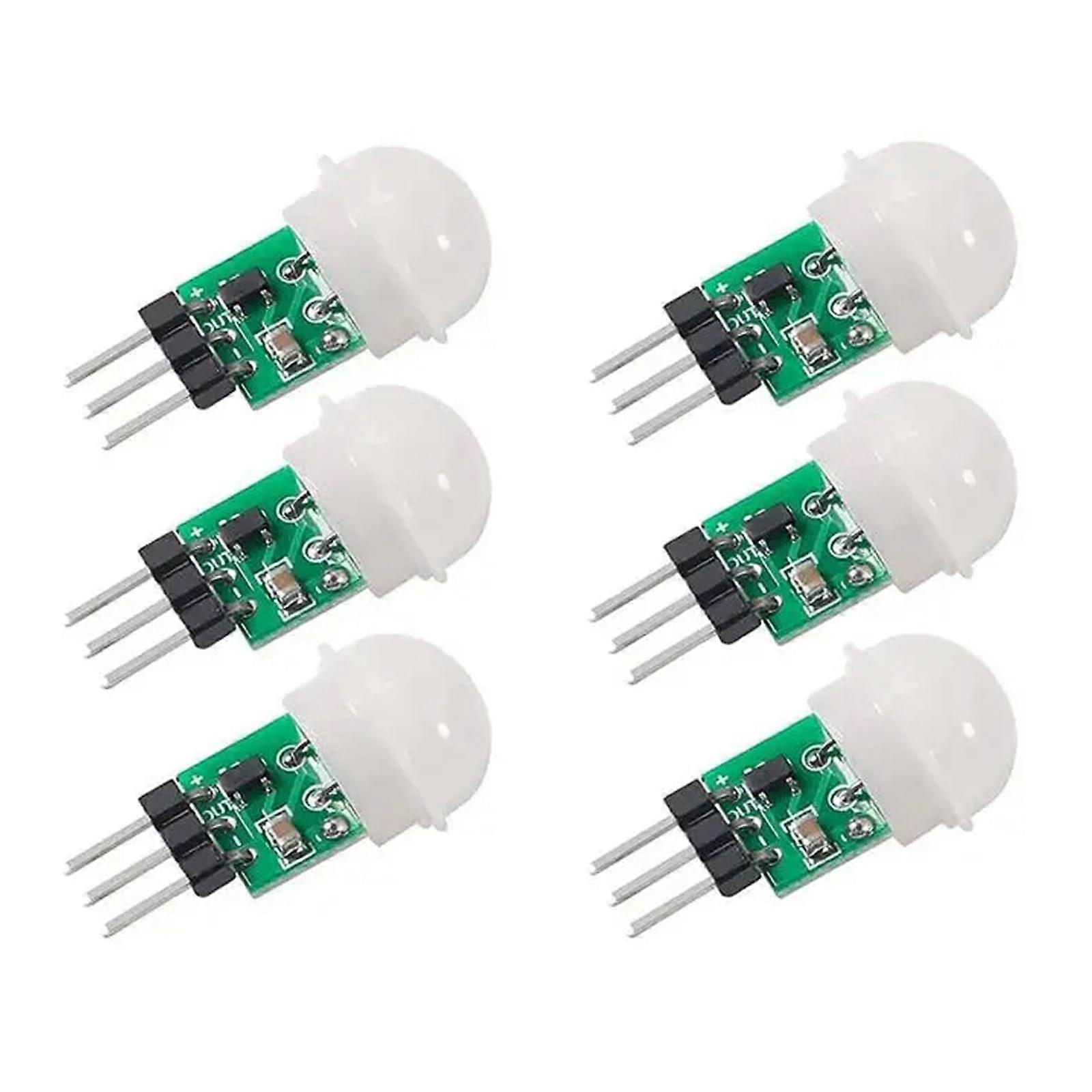 Mini PIR Motion Sensor Module 6 Pack, Low Power Human Motion Detector for Smart Lighting