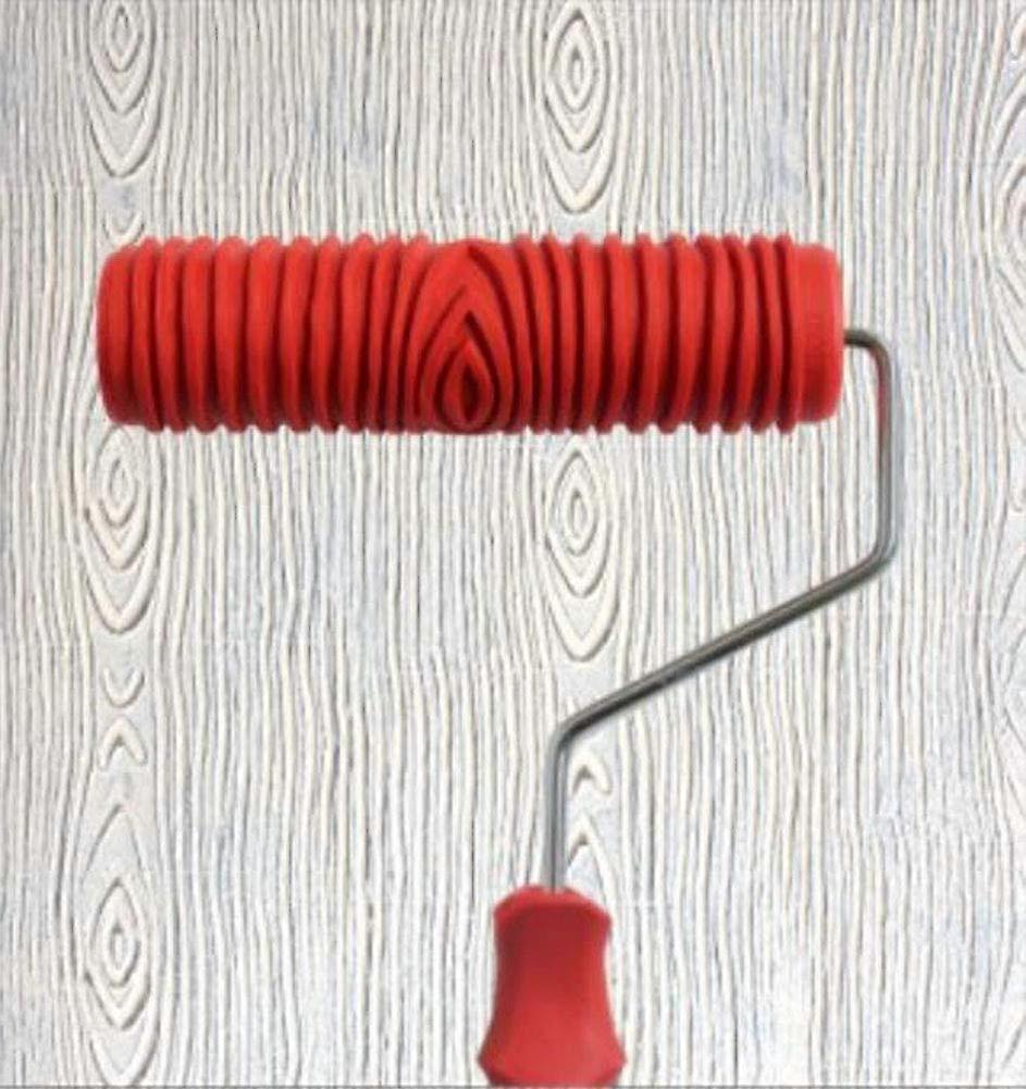 7' Decorative Paint Roller with Handle, Pattern AC0, Washable Texture Roller for Walls