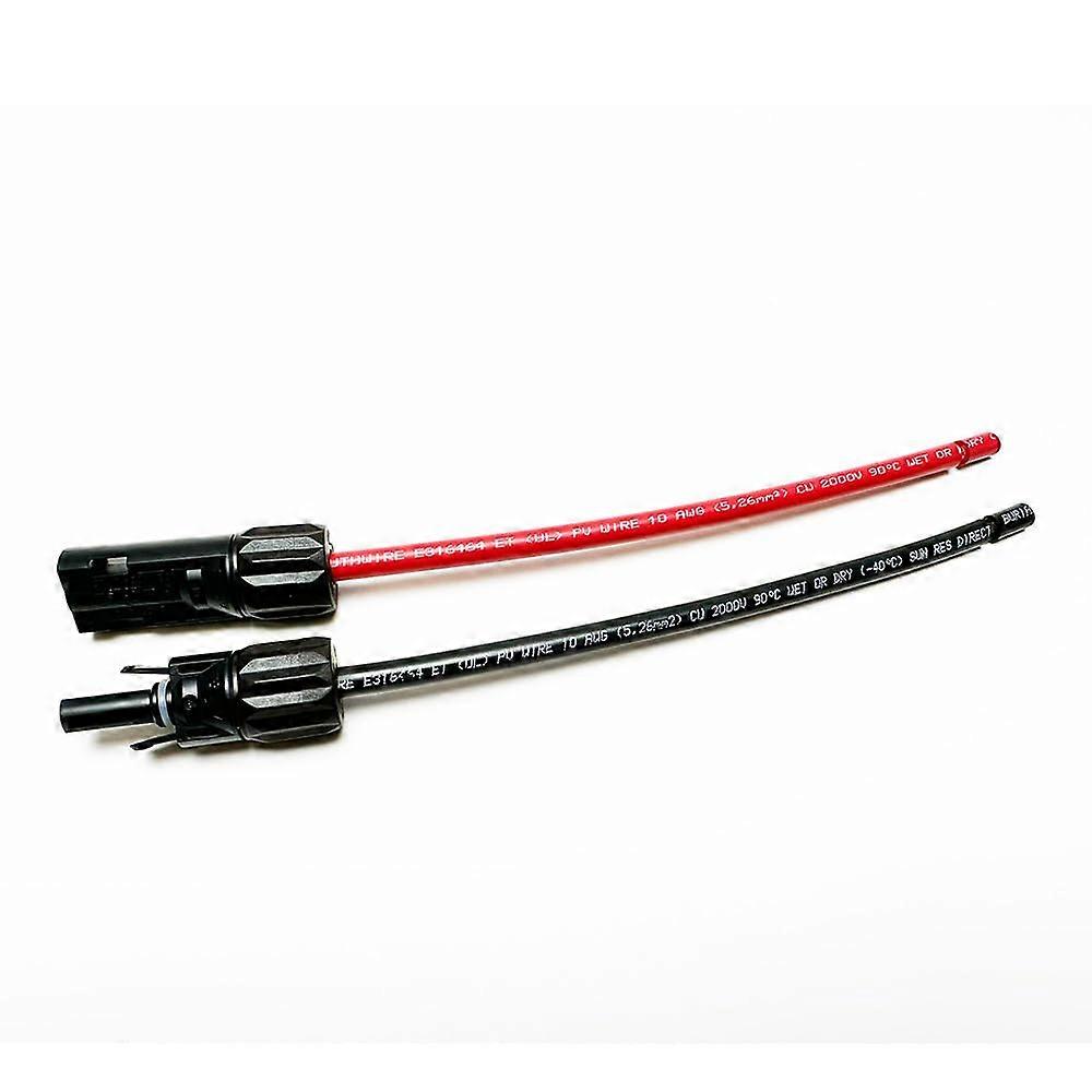 MC4 Solar Panel Connector Cable 10AWG Pure Copper Waterproof IP68 UV Resistant 9in Pigtail Kit