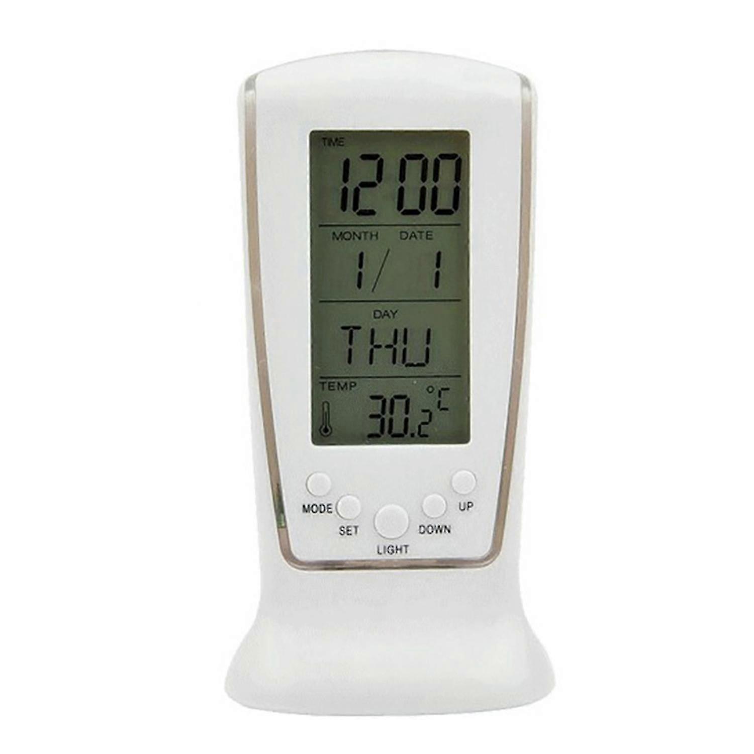 Multifunction Blue Backlight LED Calendar Temperature Display Music Alarm Clock
