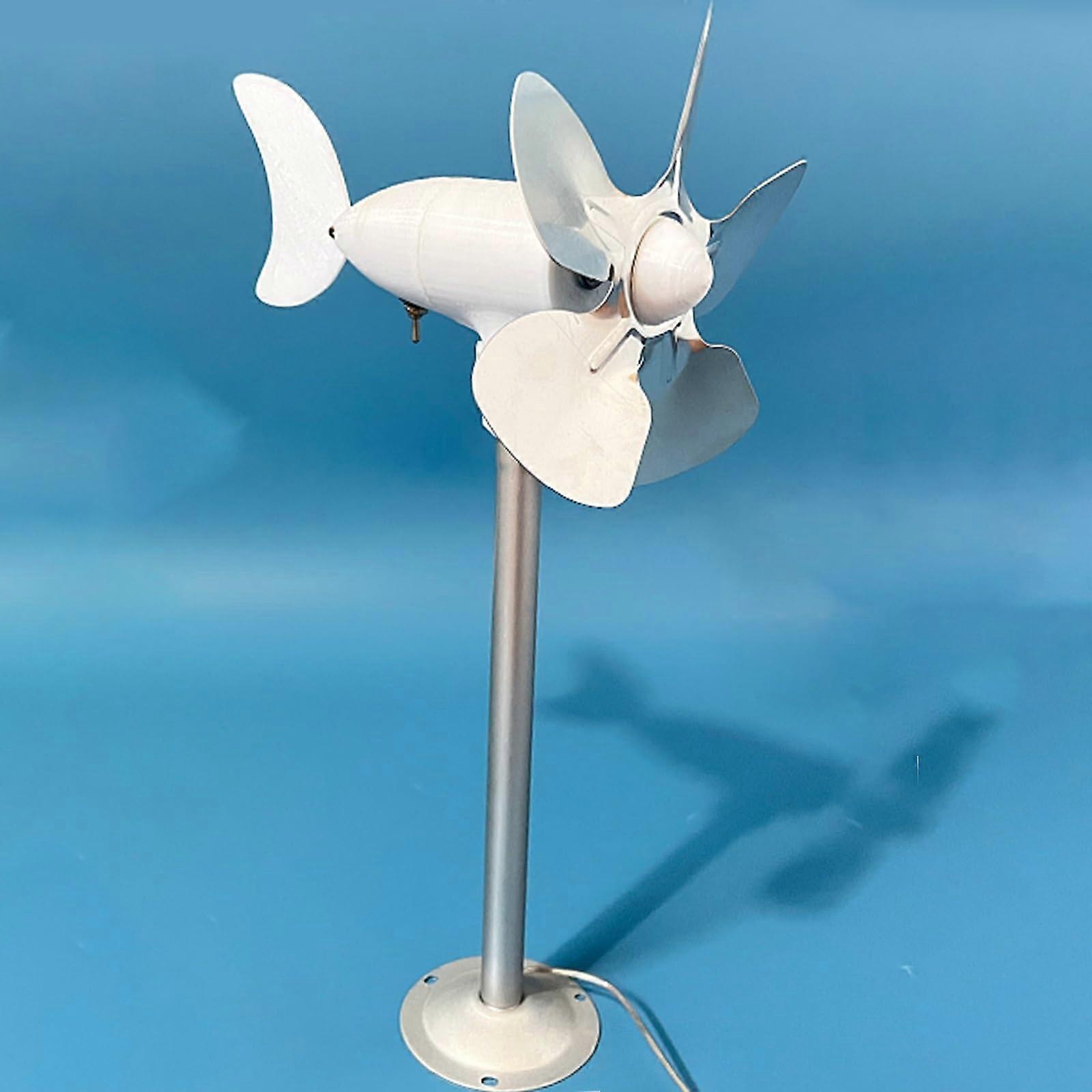 Mini Wind Turbine Model 20W Generator with 350° Rotating Base USB Charging LED STEM Kit 2PCS