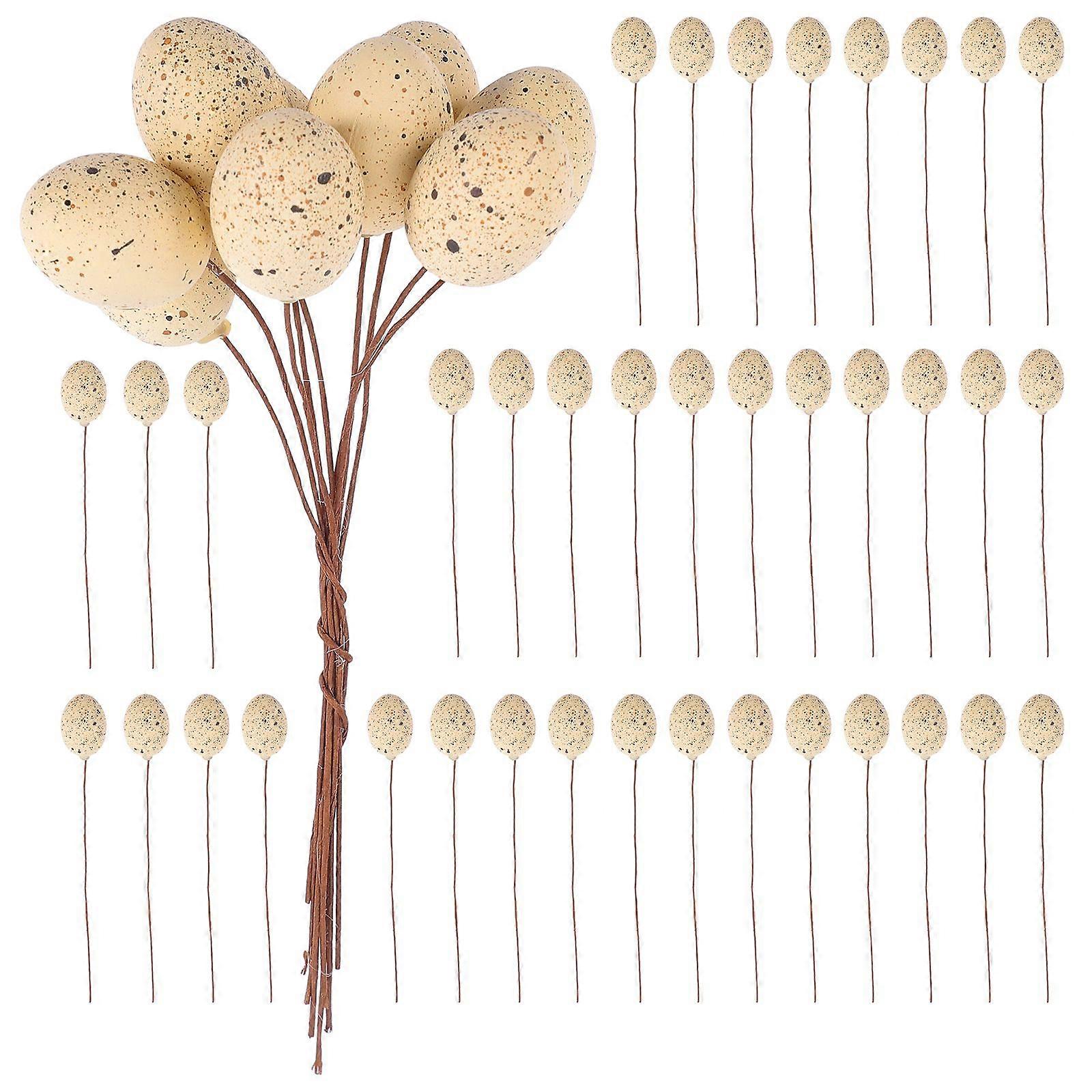 6pcs Decorative Easter Home Egg Stems Bouquet Easter Party Egg Bouquet Easter Party Decoration