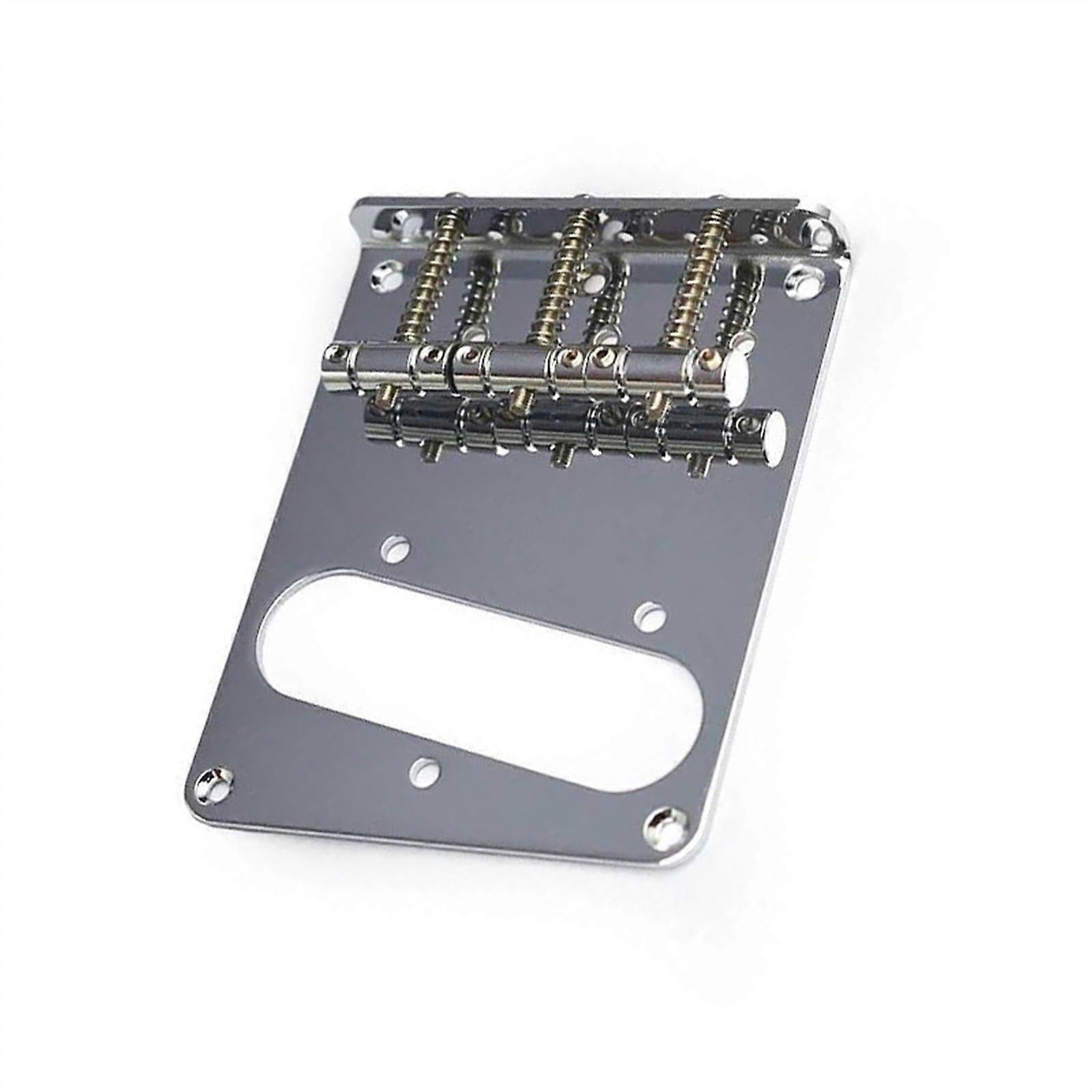 Bridge for Telecaster Chrome 3 Saddle  Loading Electric Guitar 6 String with Improved Tone Clarity