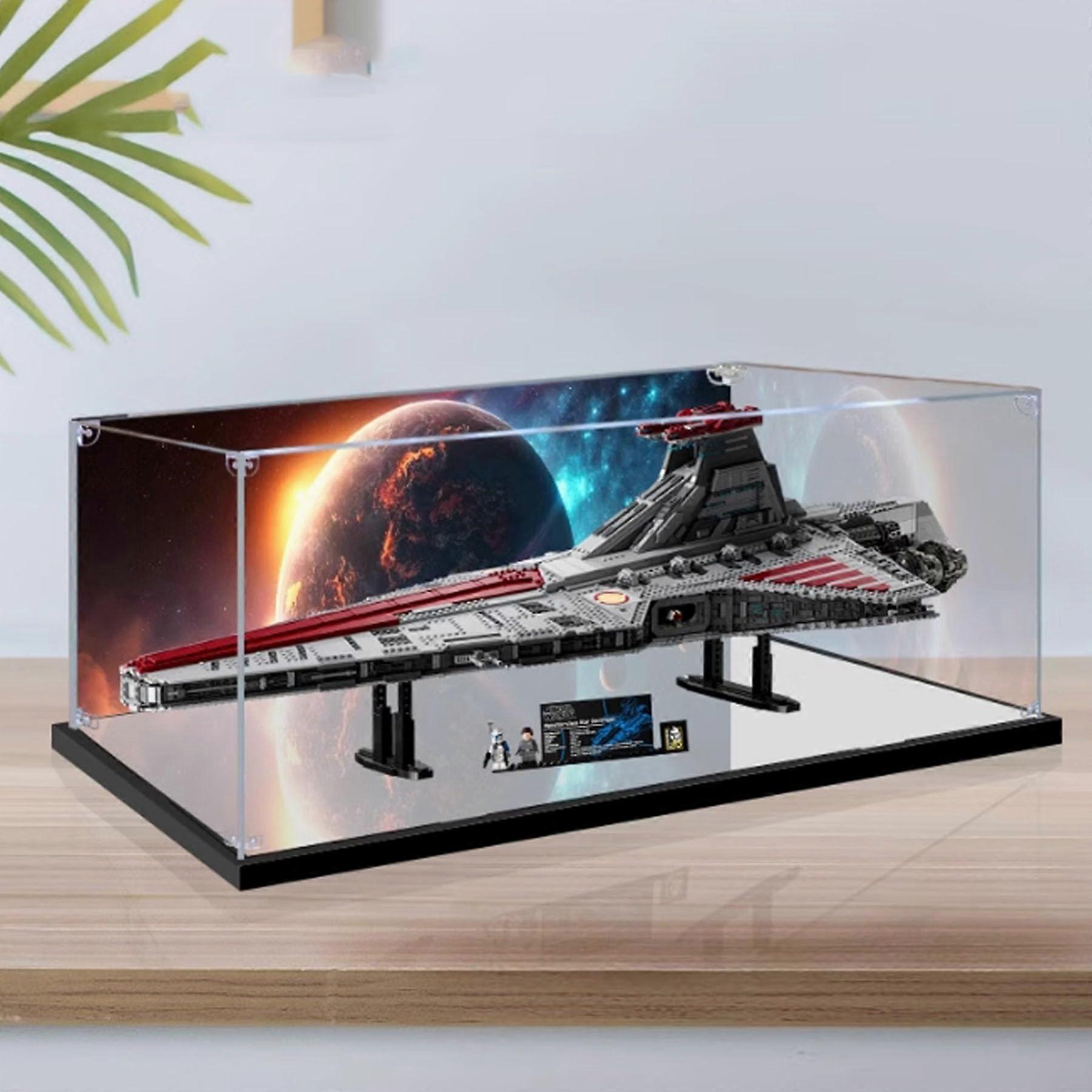 Acrylic Display Case for  75367 Cruiser, Clear Dustproof Box with Mirrors and Back Spray, Easy Assembly