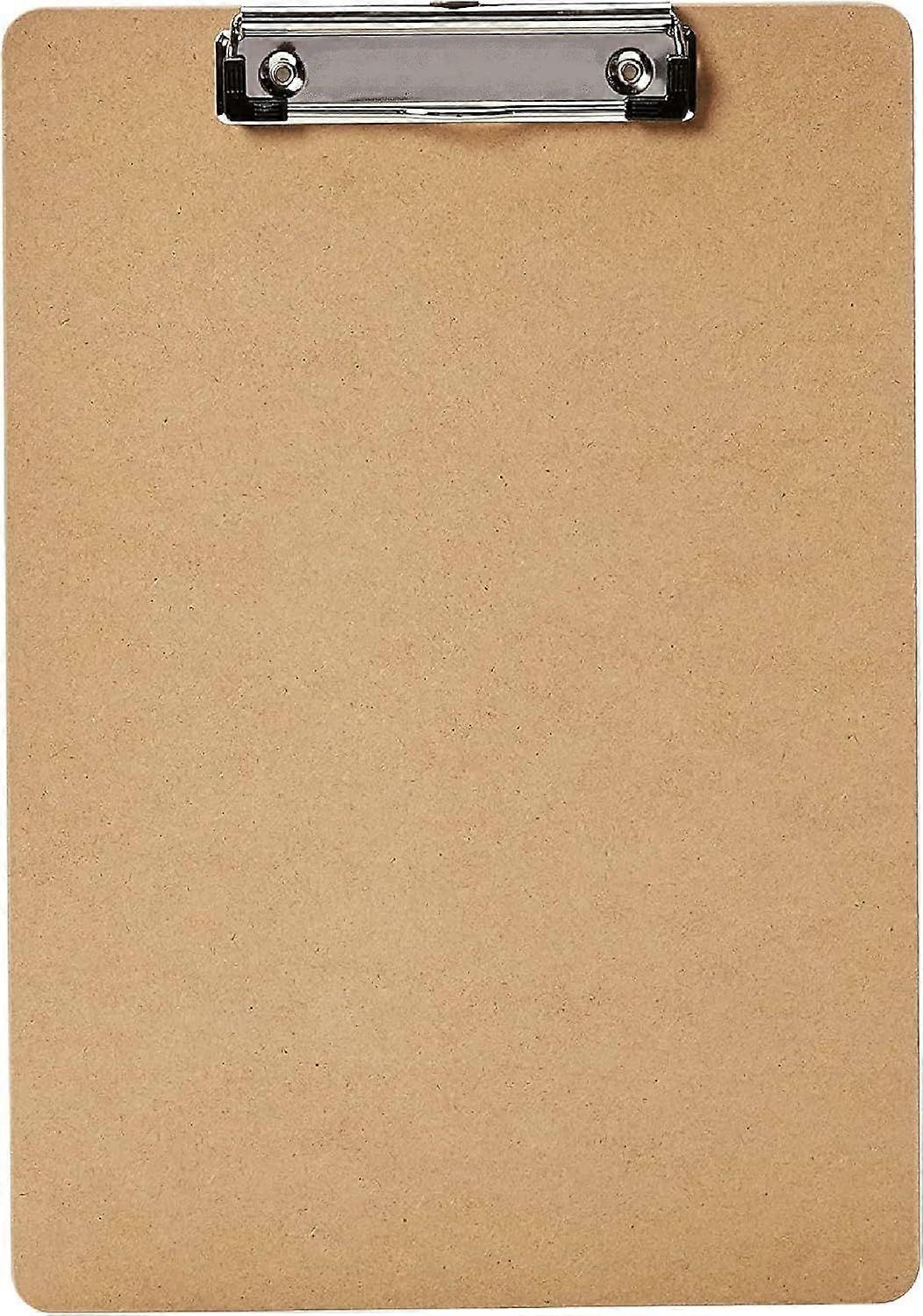 6pcs A4 hardboard clipboard Brown with Hanging Hole