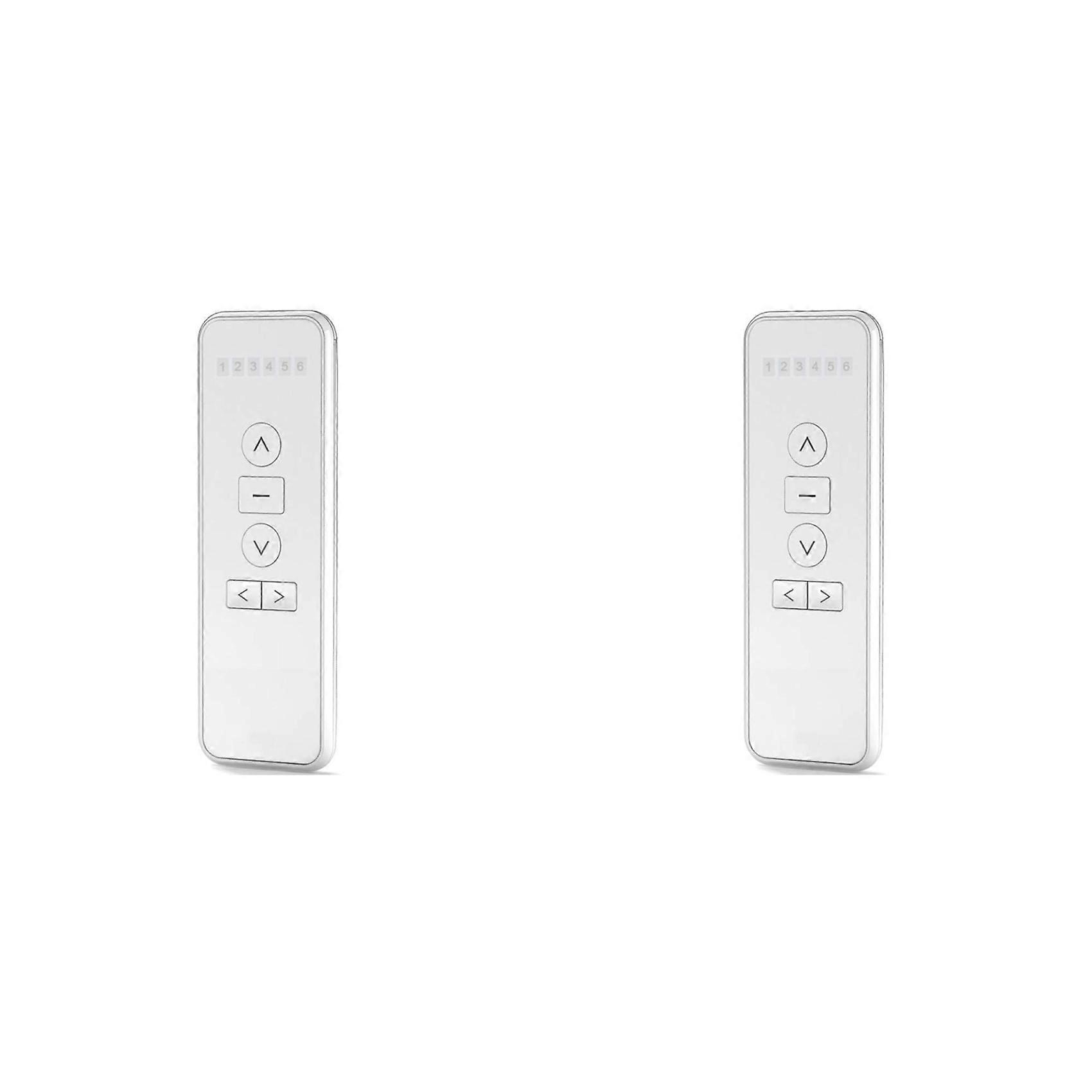 2X AC123-06 6 Channel Wireless RF433.92 Controller Transmitter Remote, Working for Electric Blinds
