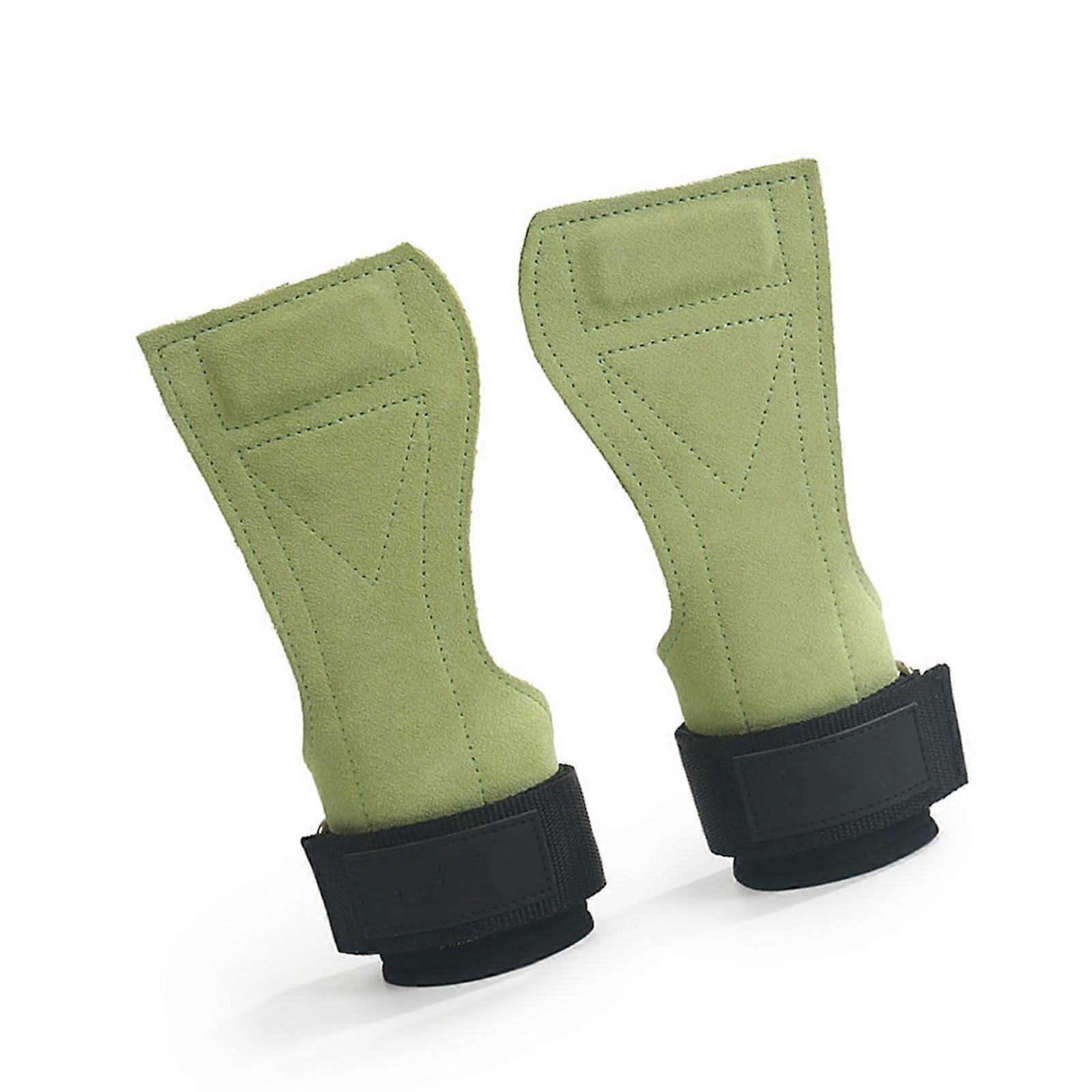 Weight Lifting Hooks with Adjustable Wrist Support Straps, Leather Grip for Deadlifts and Pull Ups