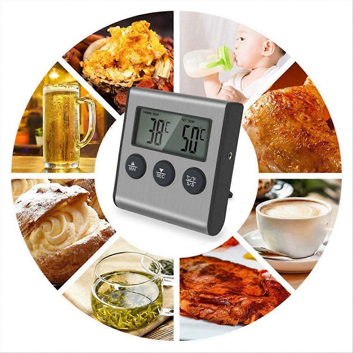 Kitchen Digital Thermometer BBQ Oven Meat Grill Function Heat Meter