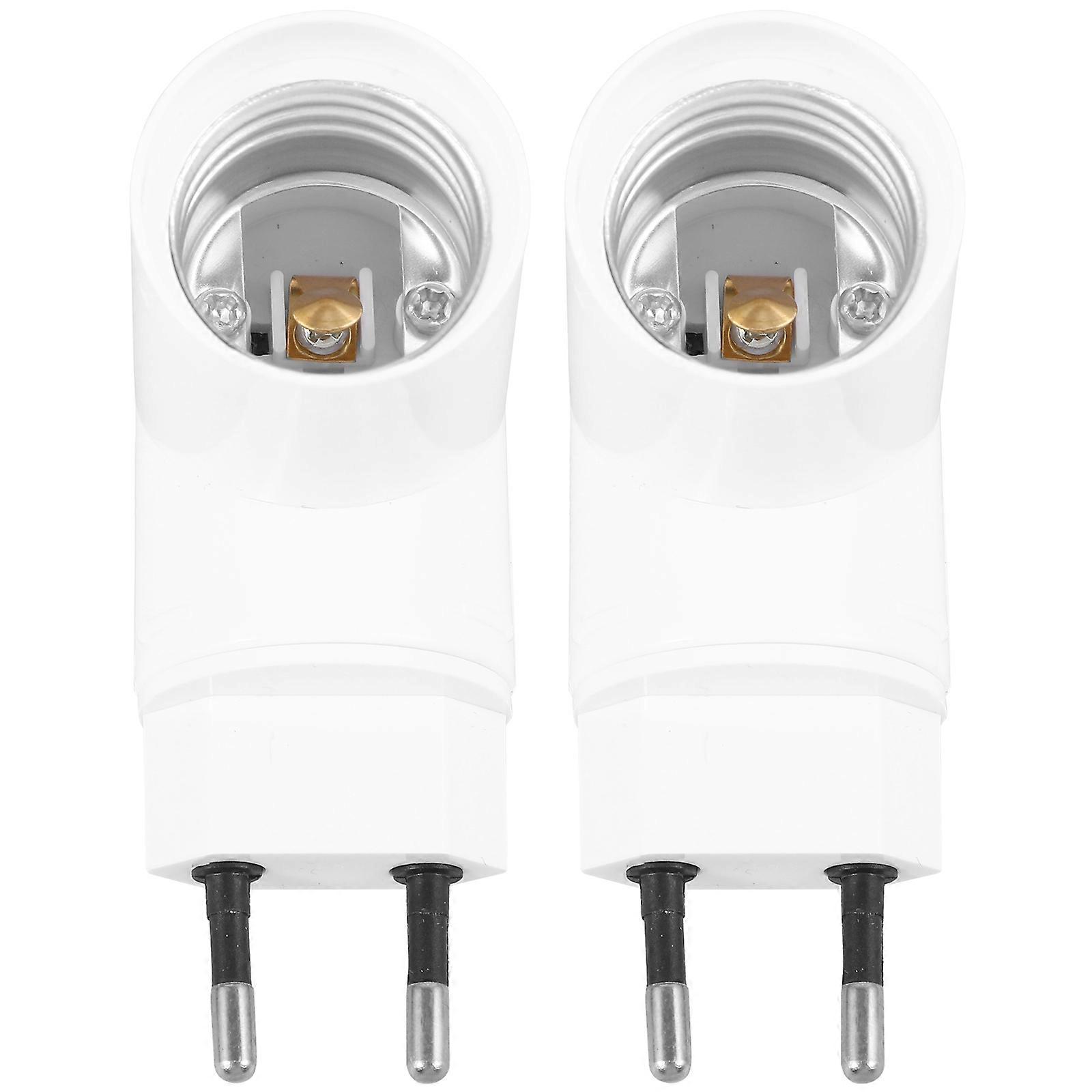 Lamp Socket Adapter Plug In Light Bulb Outlet Adapter Converter For Construction Project Barn 2Set