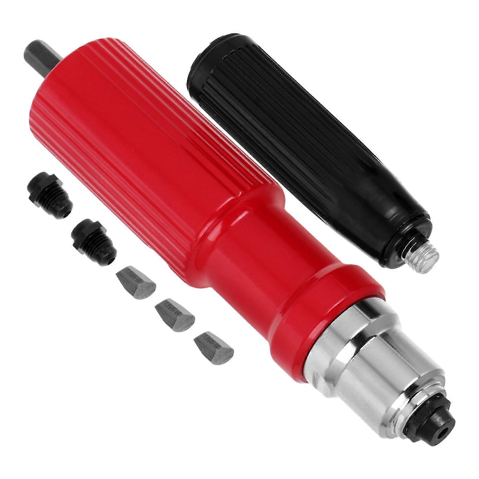 Electric Rivet Nut Machine Riveting Tool Adapter for Drill Use Cordless Red