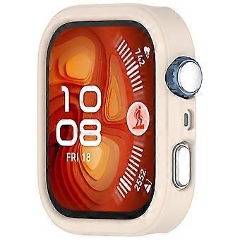 Silikon Schutz Hülle für Huawei Watch Fit 4 Half Coverage Schutz Gehäuse Beige