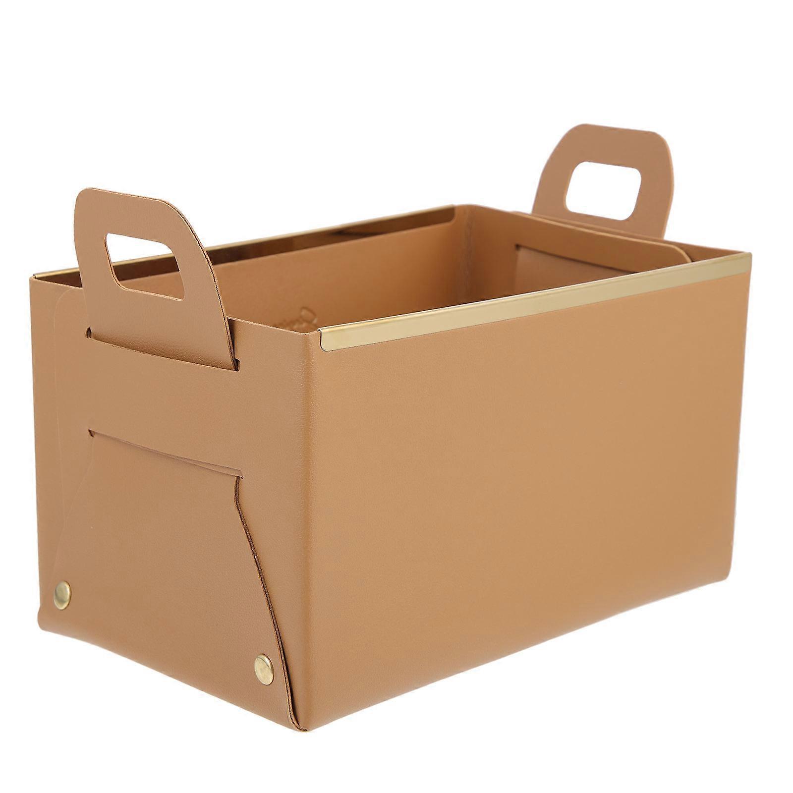 Light Brown Organizer Box for Desktop Storage 3Pcs Set