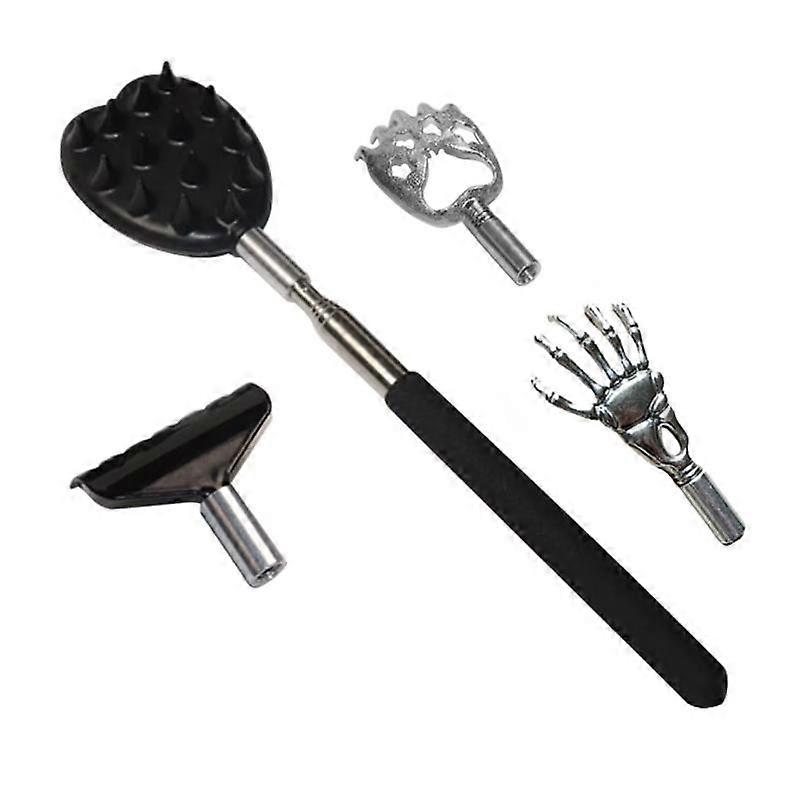Extendable Stainless Steel Long-handled Portable Handheld Back Scratcher 4pcs /Set