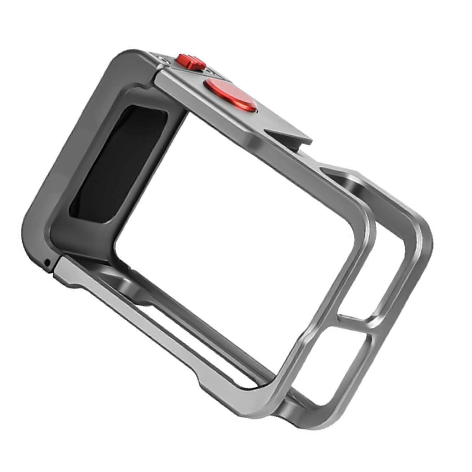 Action Camera Cage with Quick Release Cold Shoe Mount Shockproof Protective Frame for GoPro
