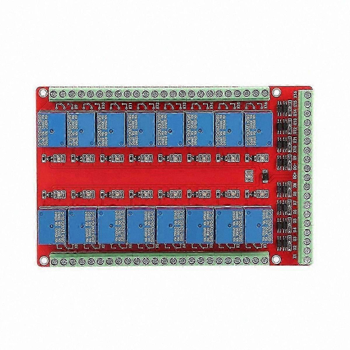 24V 16-Channel Relay Module, Isolated High/Low Level Trigger Control Board