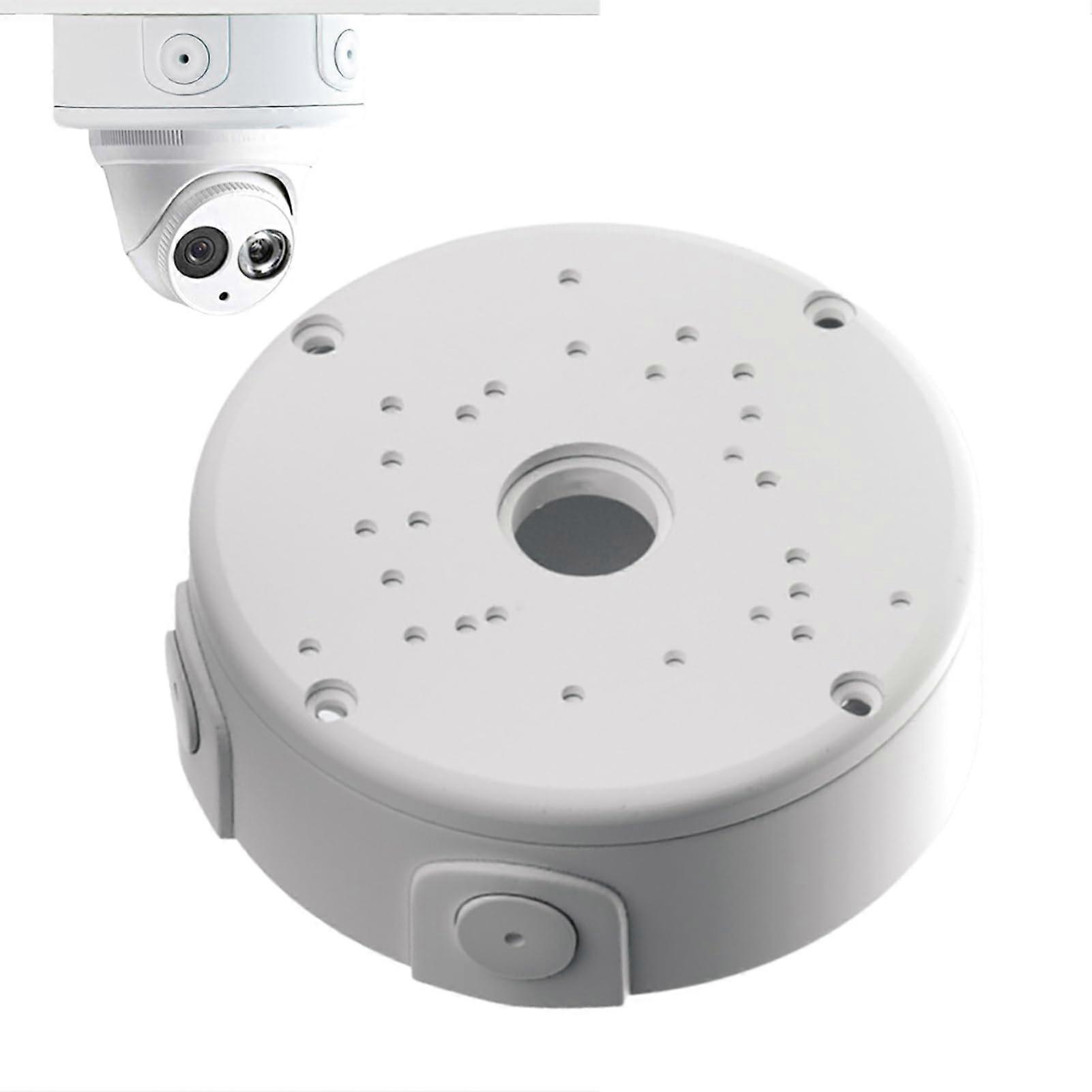 Waterproof Security Camera Junction Box White Outdoor Dome Mount Bracket with Cable Concealment