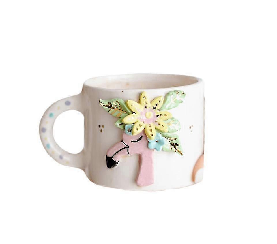 Handmade Ceramic Flamingo Bloom Mug