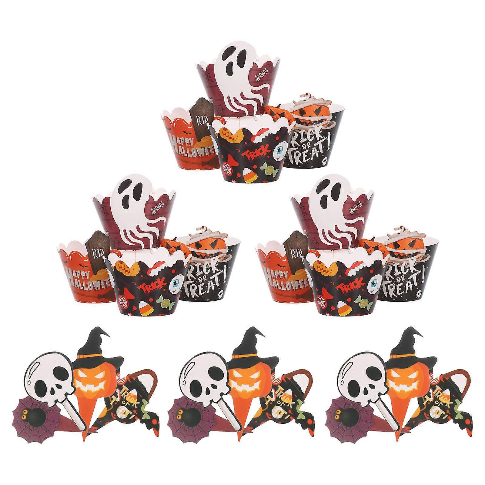 Spooky Halloween Cake Decorations for Baking Use 2Sets