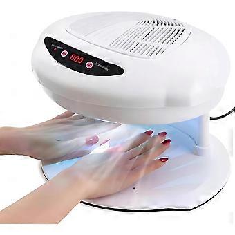 400-W-Nageltrockner mit Ventilator, Nagellacktrockner, Nagellacktrocknungsgerät mit automatischem Sensor, Kalt-/Warmluftfunktion, rutschfester Basis, großem Luftauslass, sicherer Temperaturregelung.