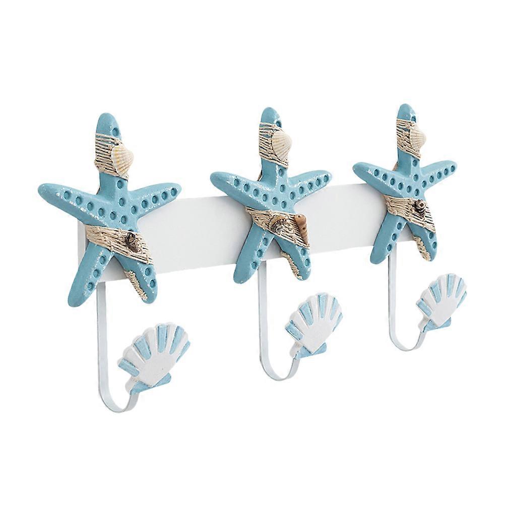 Mediterranean Style Wall Hooks Creative Coat Rack for 2Pcs Home Use