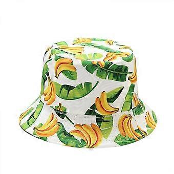 Cute Bucket Hat Beach Fisherman Hats for Women, Reversible Double-Side-Wear Unisex (HATH012)