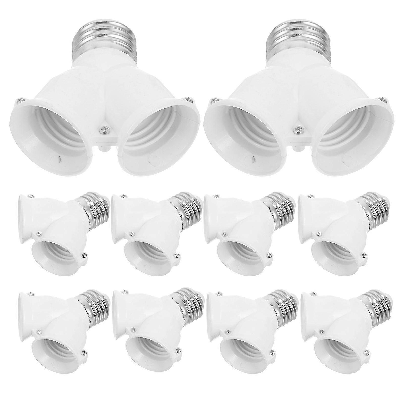 10Pcs Light Socket Adapter Versatile Bulb Socket Lamp Socket Light Converter Light Bulb Splitter