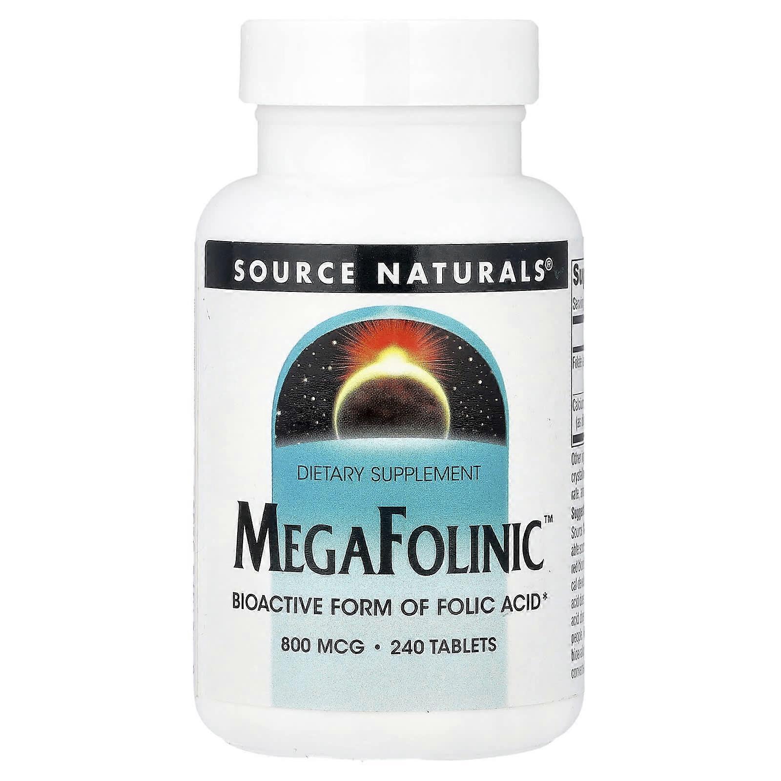 Source Naturals, MegaFolinic™, 800 mcg, 240 Tablets