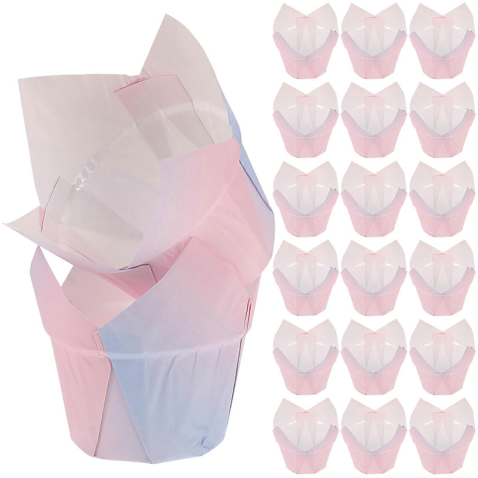 Tulip Baking Cups Paper Cupcake Liners for Baking 50Pcs Assorted