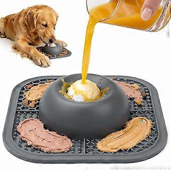 Slow Feeder Dog Bowl & Lick Mat - Anti-Slip, No-Spill Design for Liquid & Thick Treats, Perfect for Wet Diets