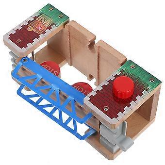 Wood Railway Bridge for Railroad Tracks Wooden Train Tracks Accessories Lift Bridge Wooden Track Train Toys