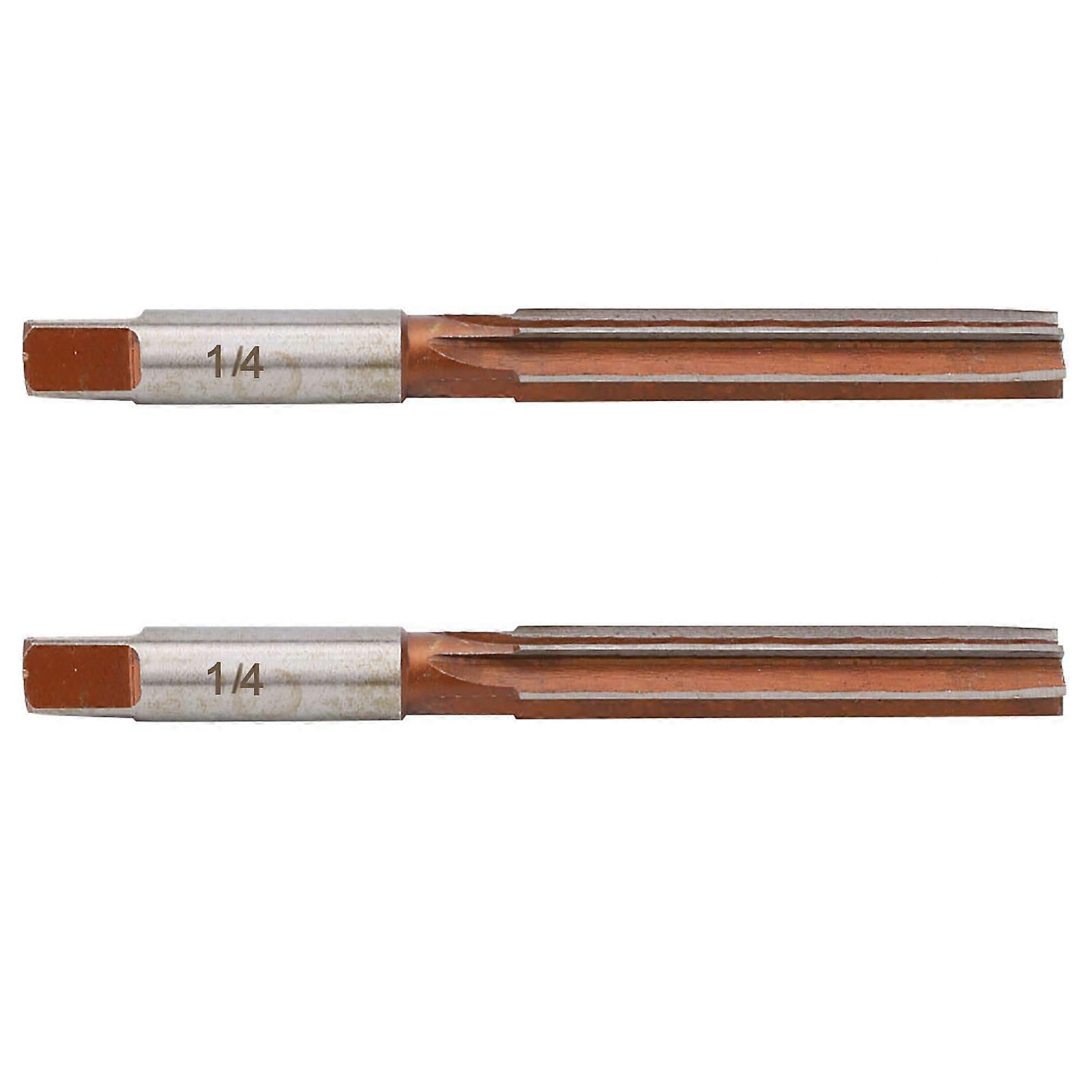 2PCS Hand Reamer American System Straight Shank Conical Reamer for Boring Processing1/4
