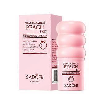 SADOER Niacinamide Lip Balm - Peach Skin Moisturizing Chapstick for Dry Lips
