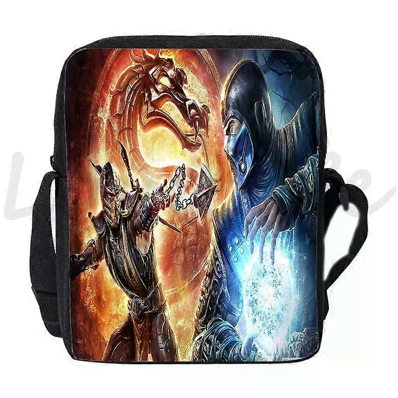 x331 Sacs bandoulière imprimé Mortal Kombat tendance, sacs messager en toile style Harajuku, sacs à main pour adolescents, sacs d'école, style anime, kyy331