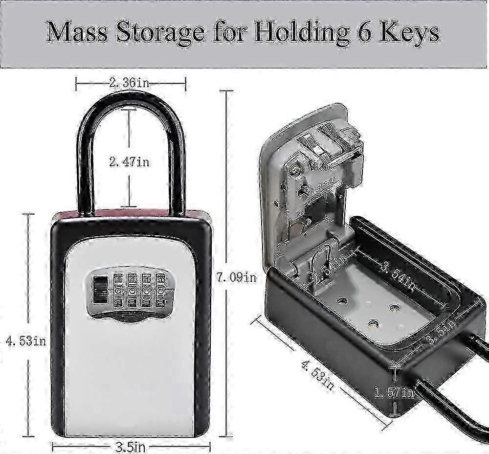 Key Safe With Number Code Key Box With Code, Key Safe Outdoor Hiding Key WELL
