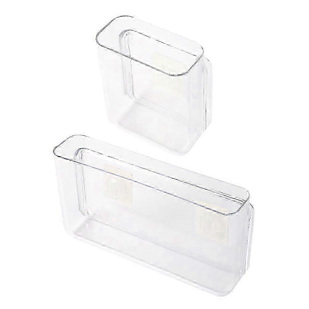Transparent Punching-Free Wall-Mounted Storage Box 2Pcs Cases