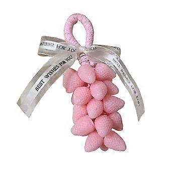 Unique 1Set Fruit Design Handmade Soap Grape Soap With Freshness Great For Showers And Decorative Use  Creamy strawberry