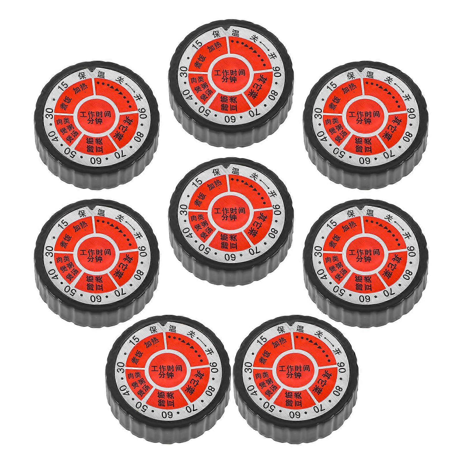 Microwave Replacement Knobs 8Pcs Ideal For Home Appliances Maintenance Round Shape Heat Adjustment Functionality