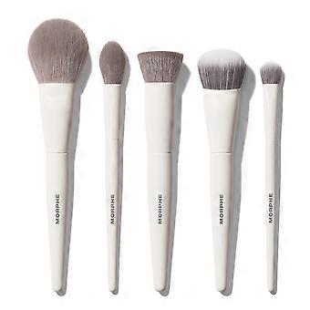 Morphe Portrait Mode 5 Piece Makeup Brush Set - Professional Makeup Brushes for Foundation, Concealer, Powder, Bronzer - Expertly Engineered Face Bru