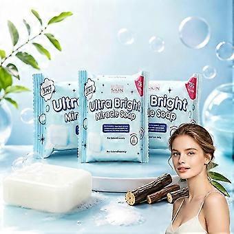Unparfümierte, aufhellende Wunderseife, feuchtigkeitsspendende und regenerierende Reinigungsseife für empfindliche Haut, 75 g, palmölfrei, Rev