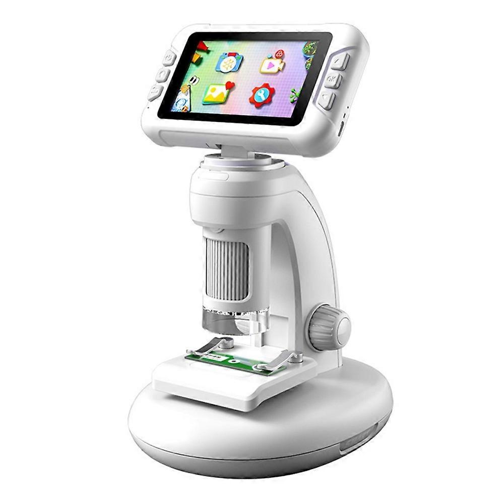 Digital Microscope Multifunctional LCD Screen Three Working Modes Removable Photo Taking Scientific Observation Grey