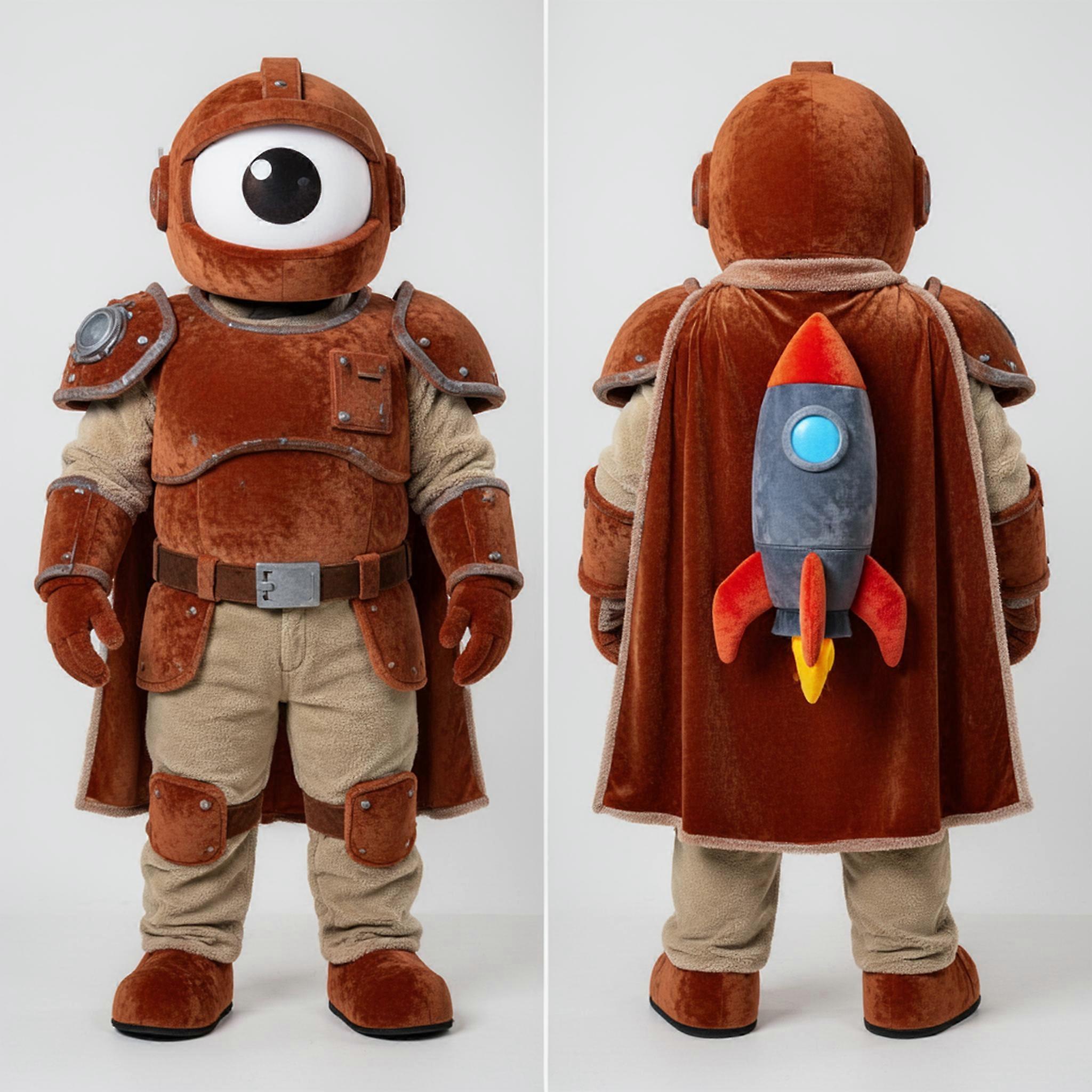 MASTICOT Rust Red Padded Soldier Mascot