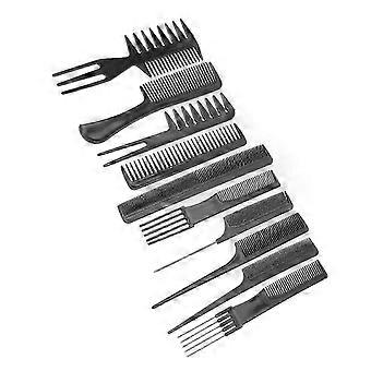 10pcs Hair Comb Professional Home Salon Ergonomic Styling Comb Set for Long Short Straight Curly Hair