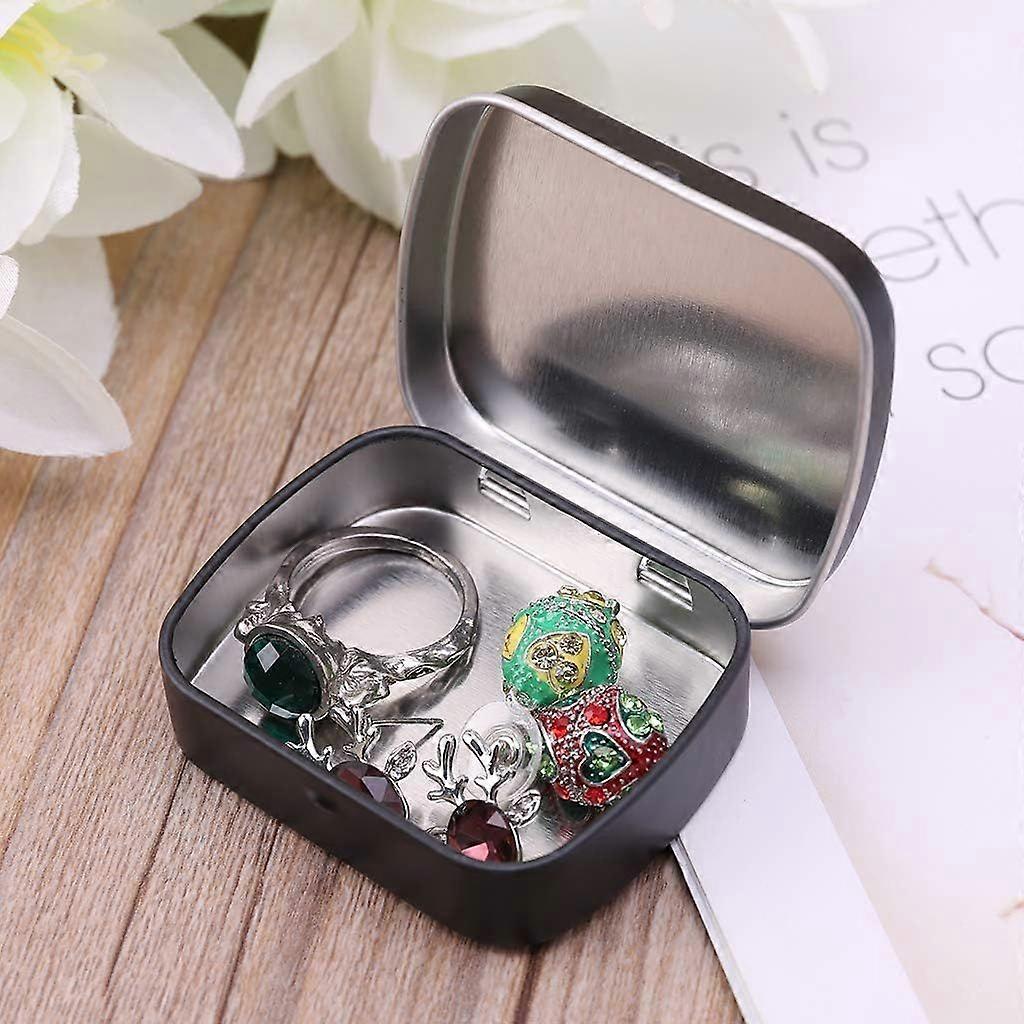 Chewing Gum Tin Storage Box with Rectangular Flip Lid, Empty Organizer Case Container for Storing Beads
