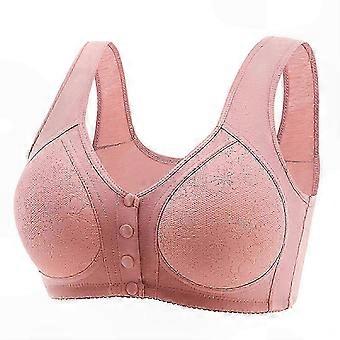 Lightweight Cotton Daisy Bra with Front Snap Closure, 3D Support and Wide Straps for Senior Women | Multiple Colours & Sizes