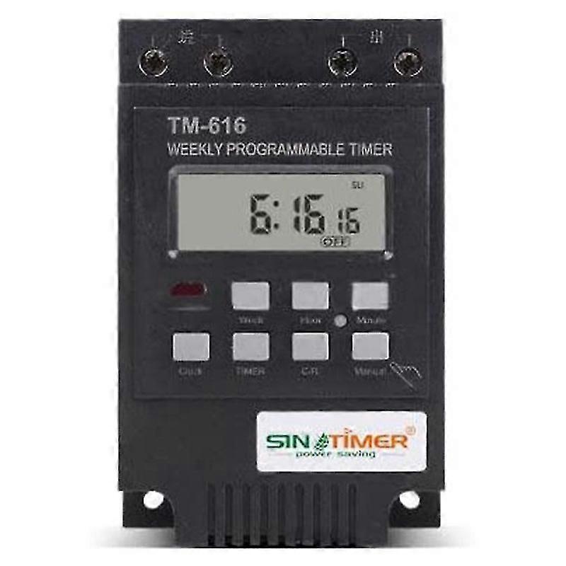 Tm616 30amp 4pins 7 Programmable Timer Din Rail Mount Timer Switch Digital Timer 110v Ac Programma