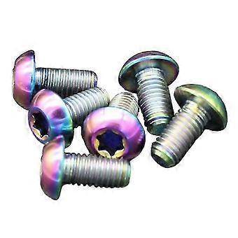 Titanium Alloy T25 Bolts, 6-Piece, Lightweight, Corrosion Resistant, for Bike Brake Disc, Water Bottle Cage, Derailleur, MTB Road Bike