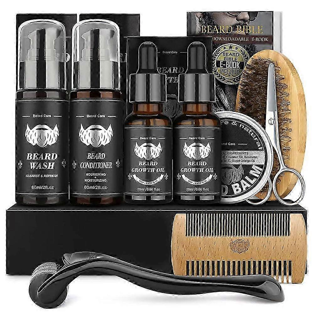 Stainless Steel 9-Pc Beard Care Kit