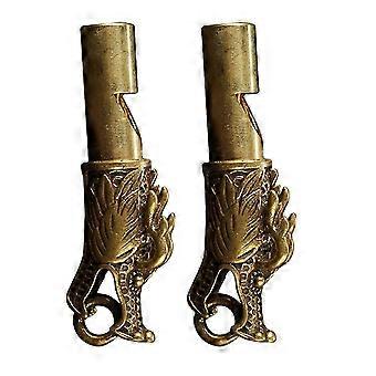 2pcs Dragon Head Whistles Teacher Equipment Pendant Whistle
