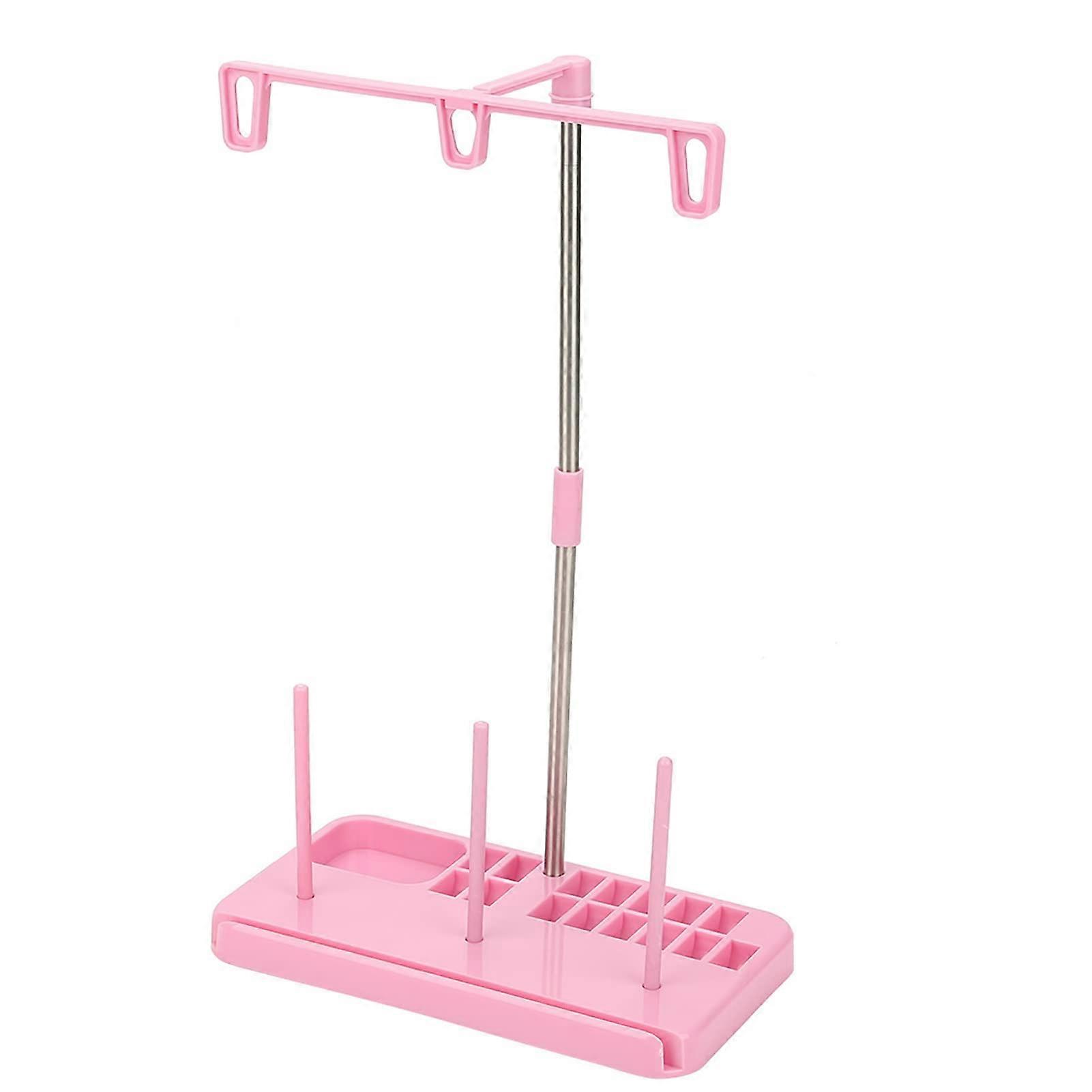 Pink 3 Cone Sewing Thread Stand for Machine  Embroidery Thread Holder with Smooth Tangle Operation